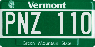 VT license plate PNZ110
