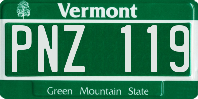 VT license plate PNZ119
