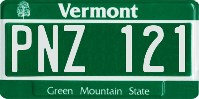 VT license plate PNZ121