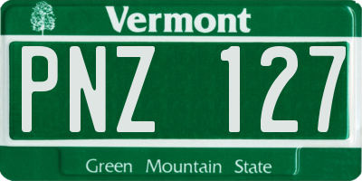 VT license plate PNZ127