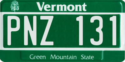 VT license plate PNZ131