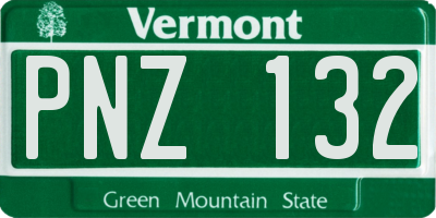 VT license plate PNZ132