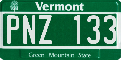 VT license plate PNZ133