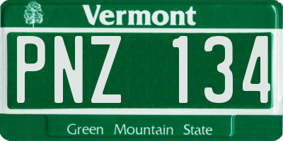 VT license plate PNZ134