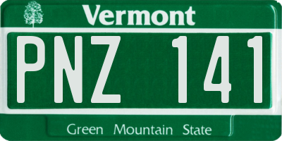 VT license plate PNZ141