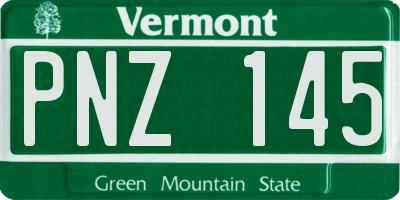 VT license plate PNZ145