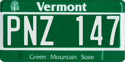 VT license plate PNZ147