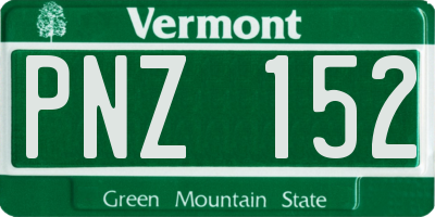 VT license plate PNZ152