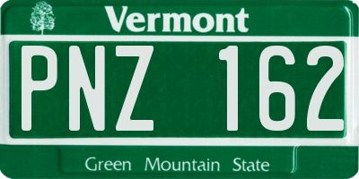 VT license plate PNZ162