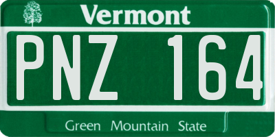 VT license plate PNZ164