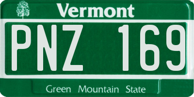 VT license plate PNZ169
