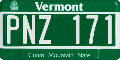 VT license plate PNZ171