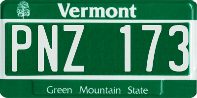VT license plate PNZ173