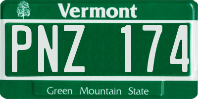 VT license plate PNZ174