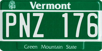 VT license plate PNZ176