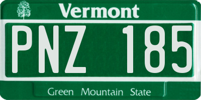 VT license plate PNZ185