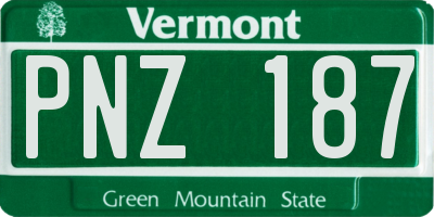 VT license plate PNZ187