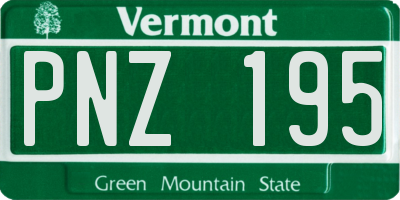 VT license plate PNZ195