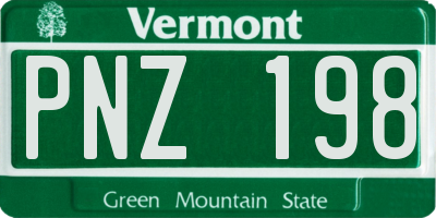 VT license plate PNZ198