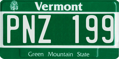 VT license plate PNZ199
