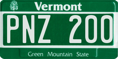VT license plate PNZ200