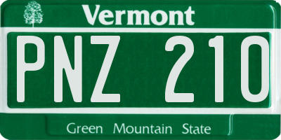 VT license plate PNZ210