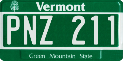 VT license plate PNZ211