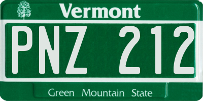 VT license plate PNZ212