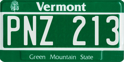 VT license plate PNZ213