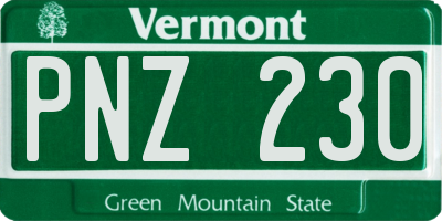 VT license plate PNZ230