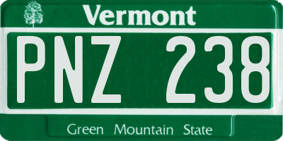 VT license plate PNZ238