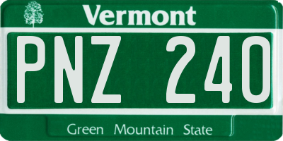 VT license plate PNZ240