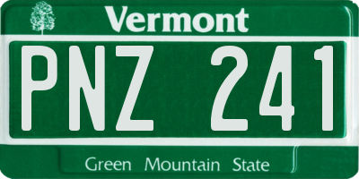 VT license plate PNZ241