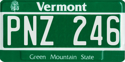 VT license plate PNZ246