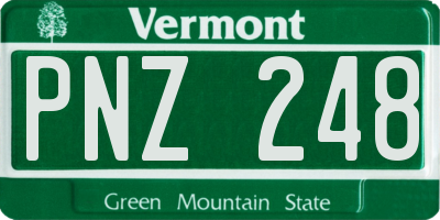 VT license plate PNZ248