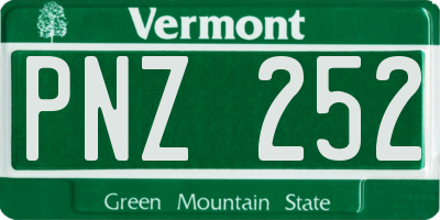 VT license plate PNZ252