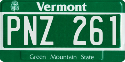 VT license plate PNZ261