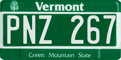 VT license plate PNZ267
