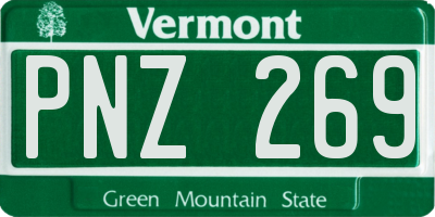 VT license plate PNZ269