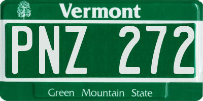 VT license plate PNZ272