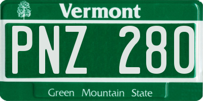 VT license plate PNZ280