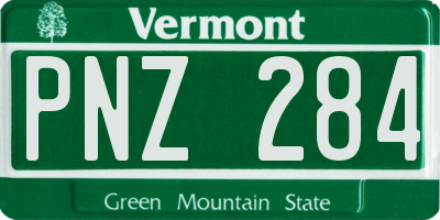 VT license plate PNZ284