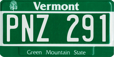 VT license plate PNZ291
