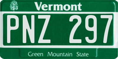 VT license plate PNZ297