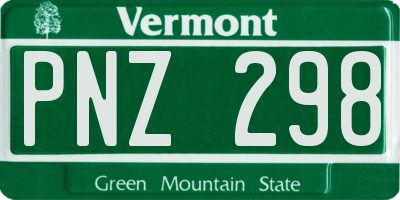 VT license plate PNZ298
