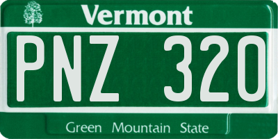 VT license plate PNZ320
