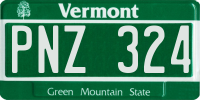 VT license plate PNZ324