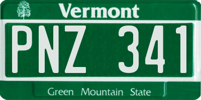 VT license plate PNZ341