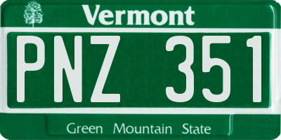 VT license plate PNZ351
