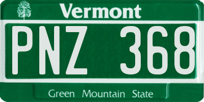 VT license plate PNZ368